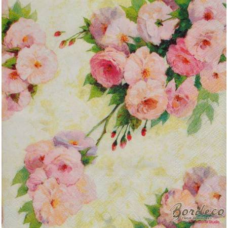 Serwetka decoupage firmy AMBIENTE bukiet róż 33x33cm