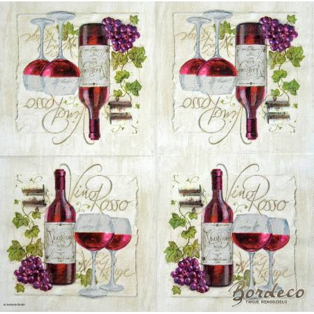 Serwetka do decoupage AMBIENTE wino 33x33