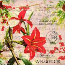 Serwetka do decoupage amarylis 33x33 firmy AMBIENTE