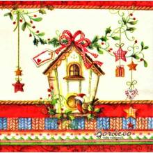 Serwetka do decoupage ptasia budka 33x33cm firmy AMBIENTE