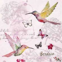 Serwetka do decoupage kolibry pastelowe 33x33 AMBIENTE