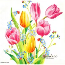 Serwetka do decoupage tulipany 25x25 firmy AMBIENTE