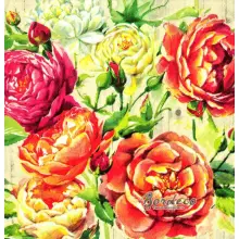 Serwetka do decoupage duże róże 33x33 firmy IHR