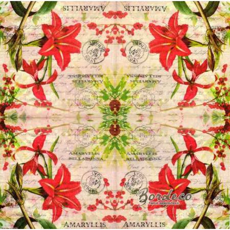 Serwetka do decoupage amarylis 33x33 firmy AMBIENTE