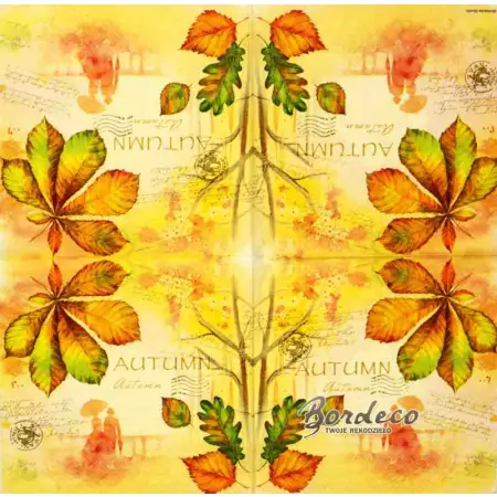 Serwetka do decoupage jesienny spacer 33x33 AMBIENTE