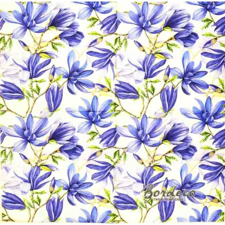 Serwetka do decoupage magnolia niebieska 33x33 AMBIENTE