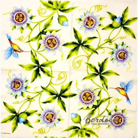 Serwetka do decoupage passiflora i koliber 33x33 AMBIENTE