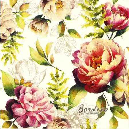 Serwetka do decoupage peonie 33x33 AMBIENTE