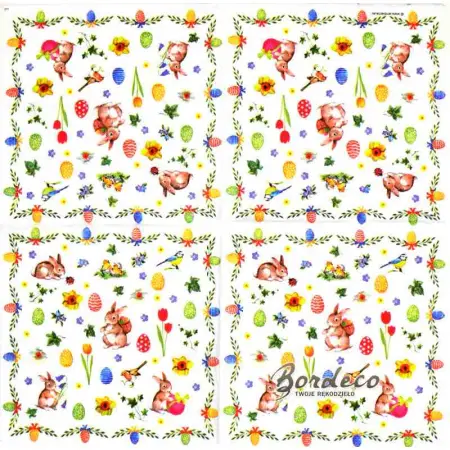 Serwetka do decoupage wielkanocne akcenty 25x25 firmy AMBIENTE