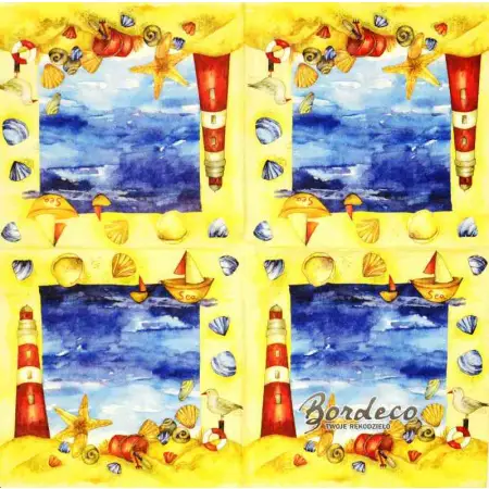 Serwetka do decoupage morze 33x33 seria ATELIER