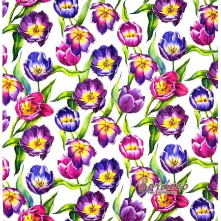 Serwetka do decoupage fioletowe tulipany 33x33 firmy IHR