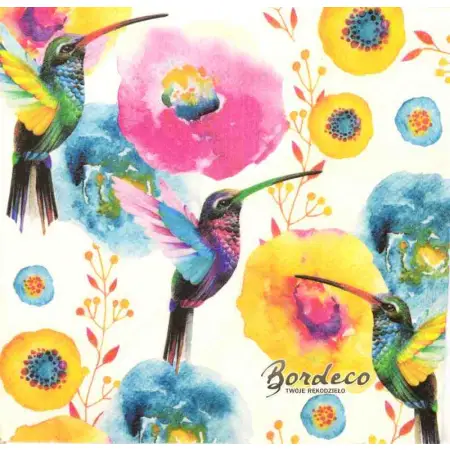 Serwetka do decoupage kolibry 33x33 PAW