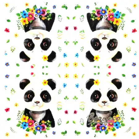 Serwetka do decoupage panda 33x33 firmy PAW