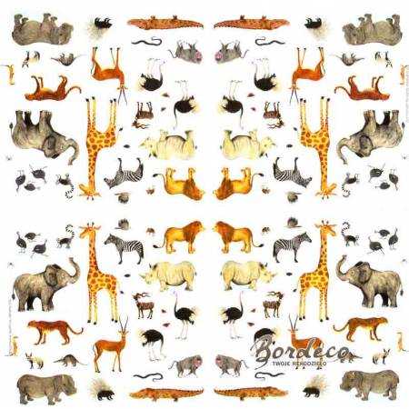 Serwetka do decoupage zoo 33x33cm firmy PPD