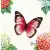 Serwetka do decoupage motyl różowy 33x33 AMBIENTE