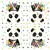 Serwetka do decoupage panda 33x33 firmy PAW