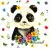 Serwetka do decoupage panda 33x33 firmy PAW